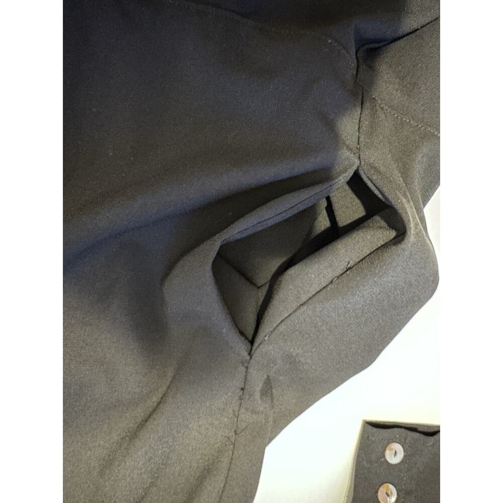 Tuckernuck Black Crepe Callahan Shirt Dress Small Preppy Swing Flirty - Picture 5 of 10